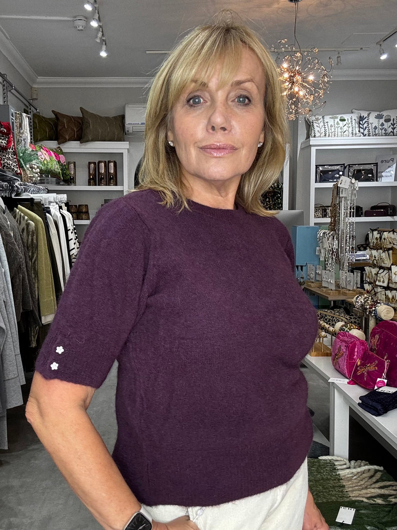 Lottie Mohair Blend Jumper - Grape