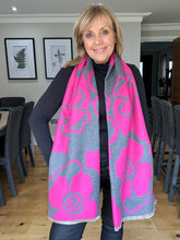 Load image into Gallery viewer, Malissa J Reversible Scarf - Pink/Grey