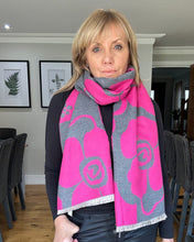 Load image into Gallery viewer, Malissa J Reversible Scarf - Pink/Grey