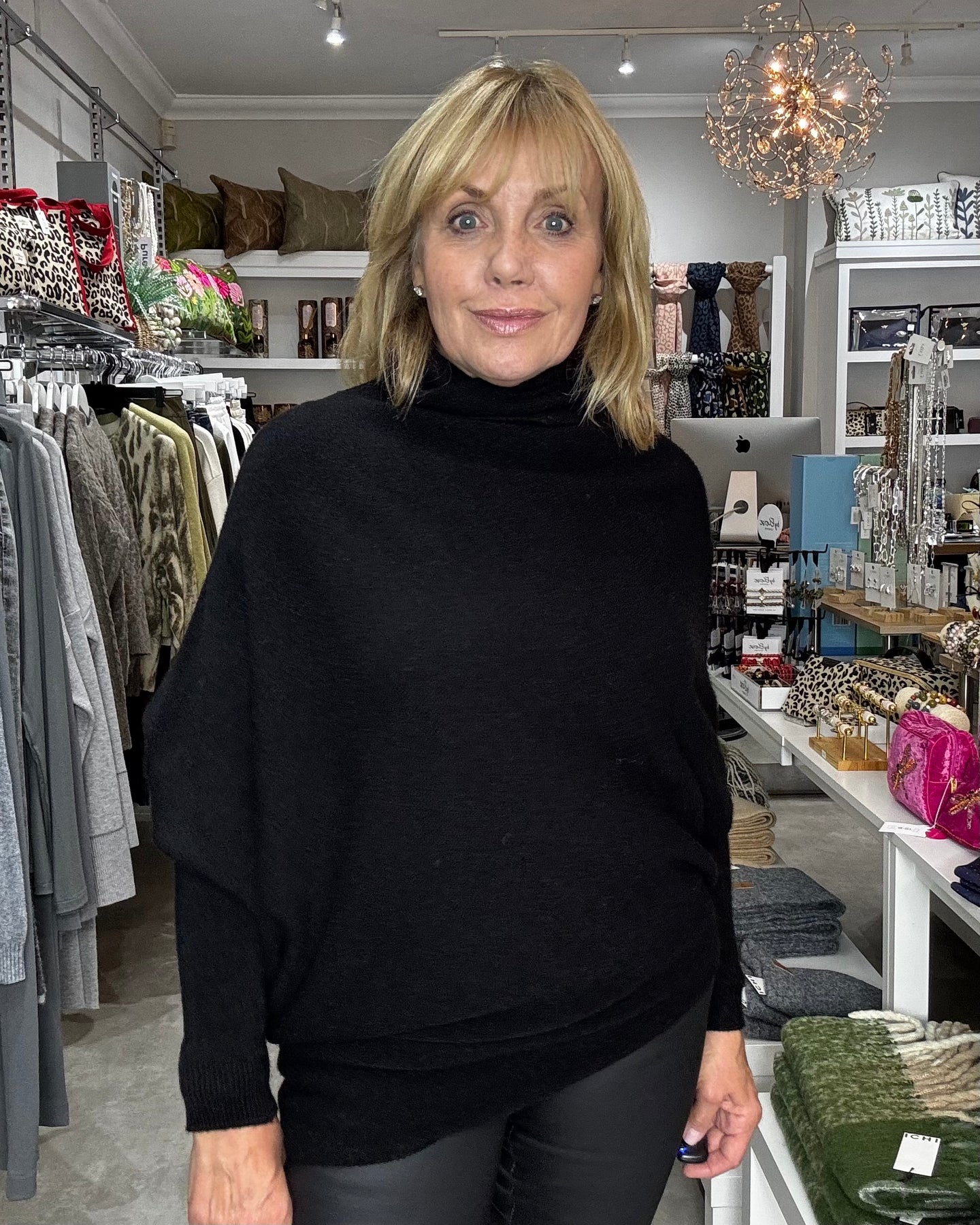 Supersoft Rachel Aysymmetric Jumper - Black