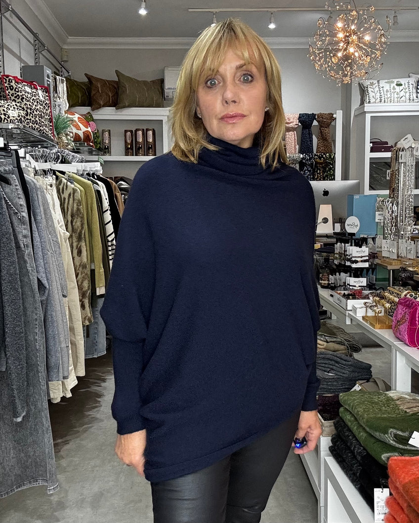Supersoft Rachel Aysymmetric Jumper - Navy