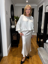 Load image into Gallery viewer, Mila Satin Slip Skirt - Oyster