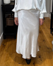 Load image into Gallery viewer, Mila Satin Slip Skirt - Oyster