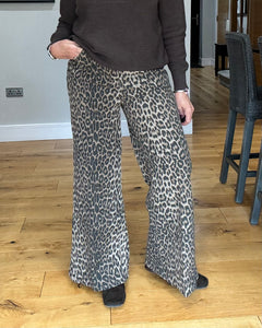 Leopard Flared Jean