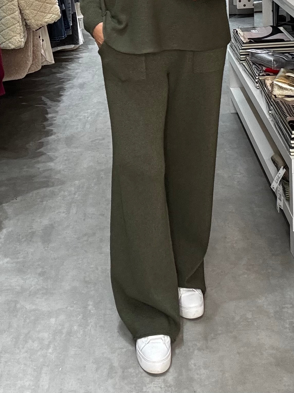 Jessie Supersoft Knitted Trousers - Khaki