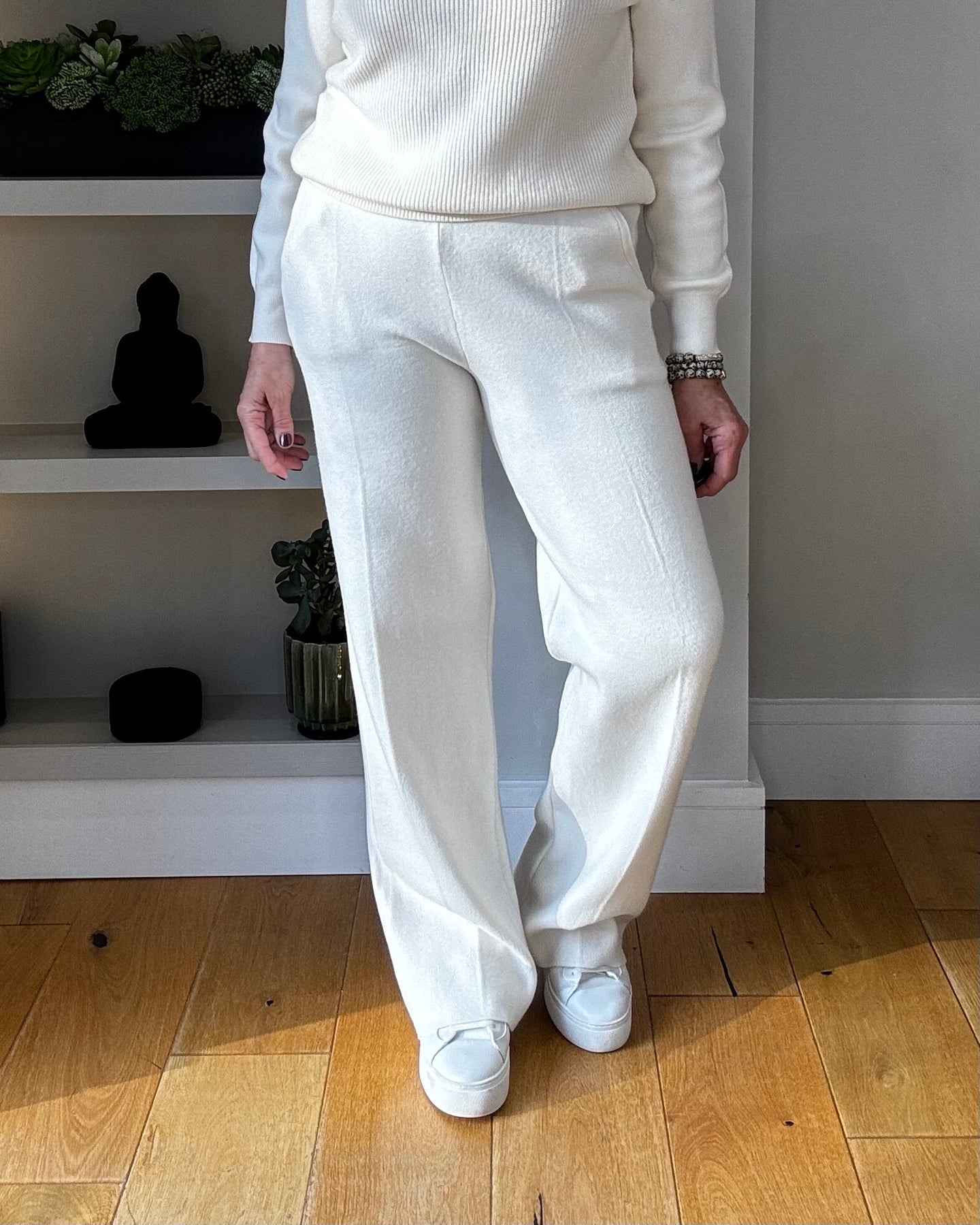 Hannah Knitted Trouser - Ecru