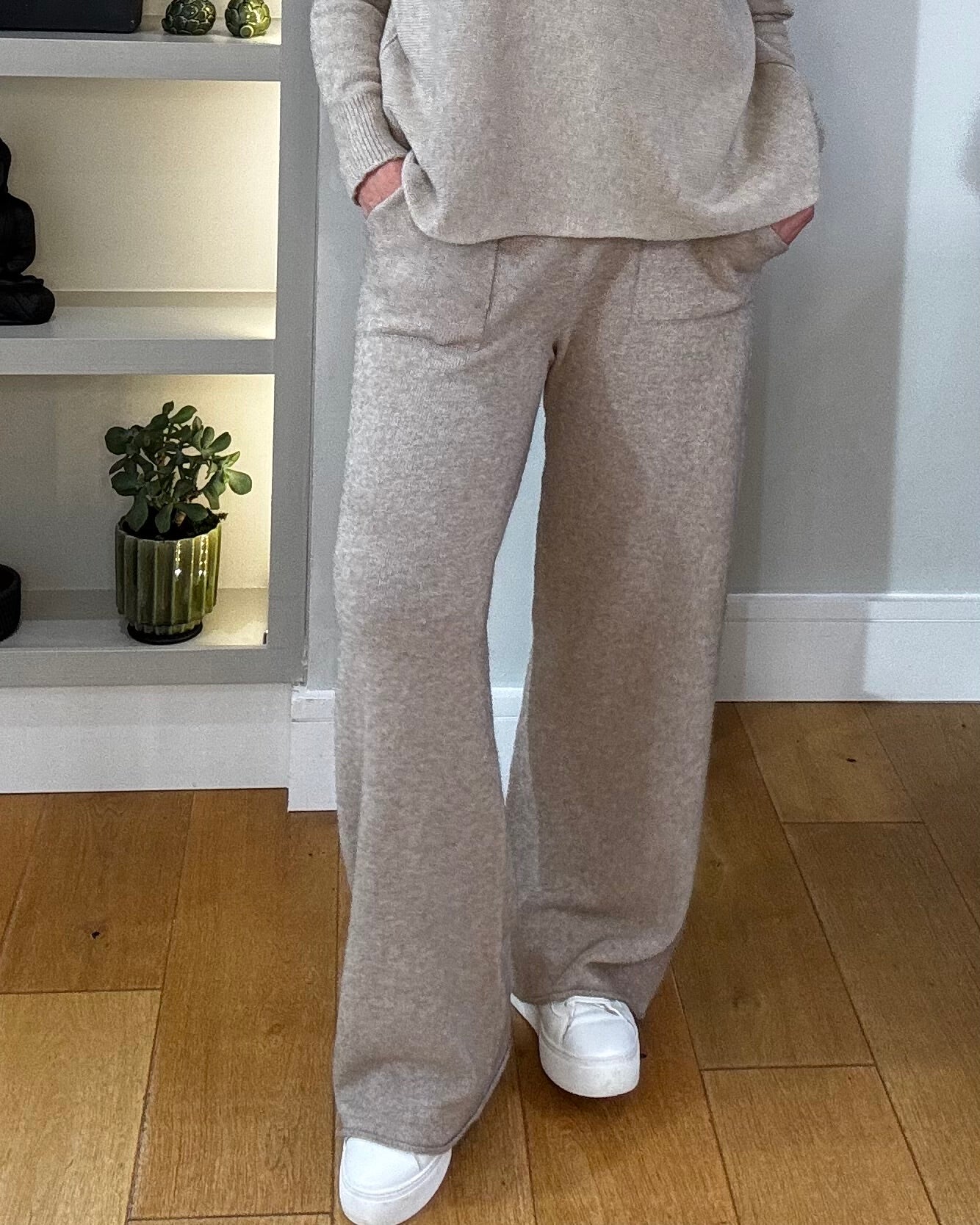 Jessie Supersoft Knitted Trousers - Oatmeal