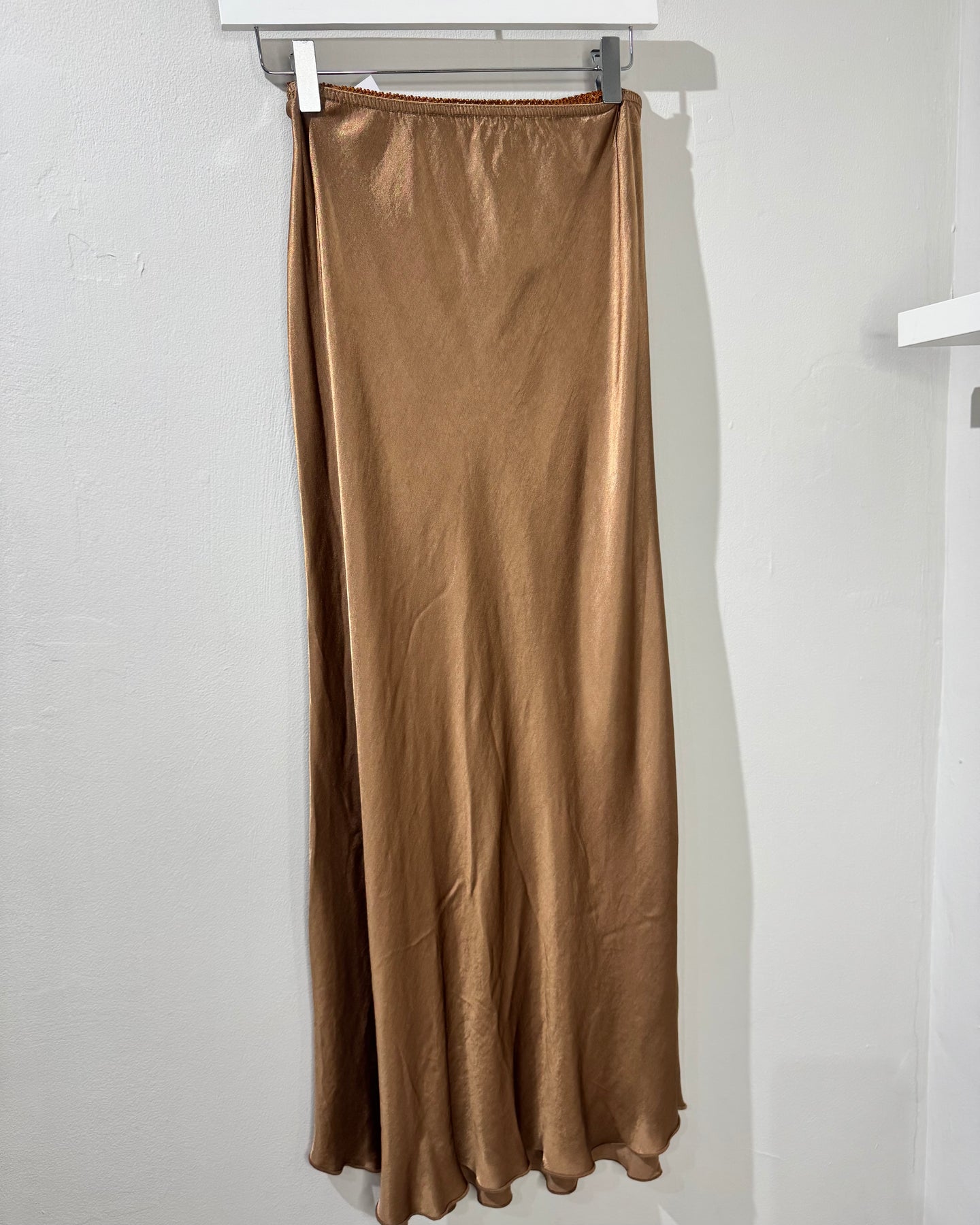 Mila Silky Slip Skirt - Copper
