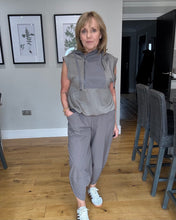 Load image into Gallery viewer, Malissa J Panel Front Double Zip Top - Mushroom