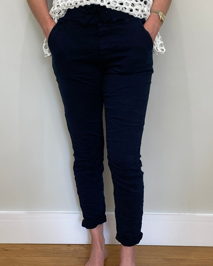 Melly & Co Stretch Jean Jogger - Navy