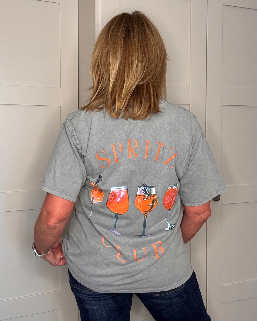 Spritz T Shirt - Grey Acid Wash