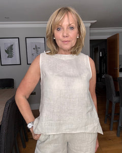 Paige Linen Top - Natural