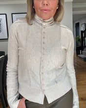 Load image into Gallery viewer, YaYa Cardigan with High Colla - Light Beige Melange