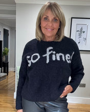 Load image into Gallery viewer, YaYa Sweater with Artwork - Cat Black Dessin