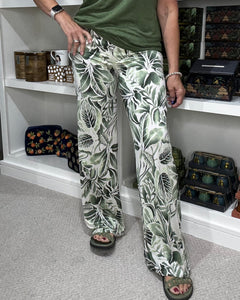Be Fun Gaux  Pant - Leaf Green