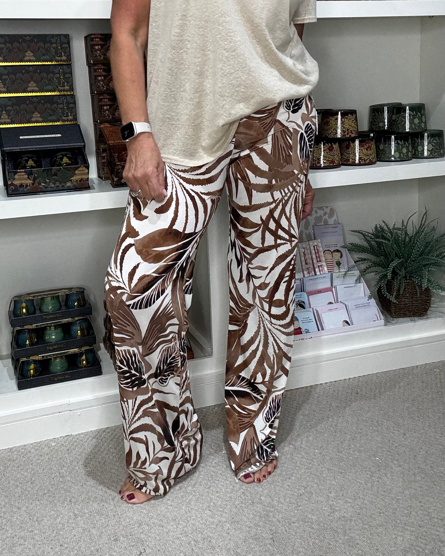 Be Fun Gaux  Pant - Leaf Brown