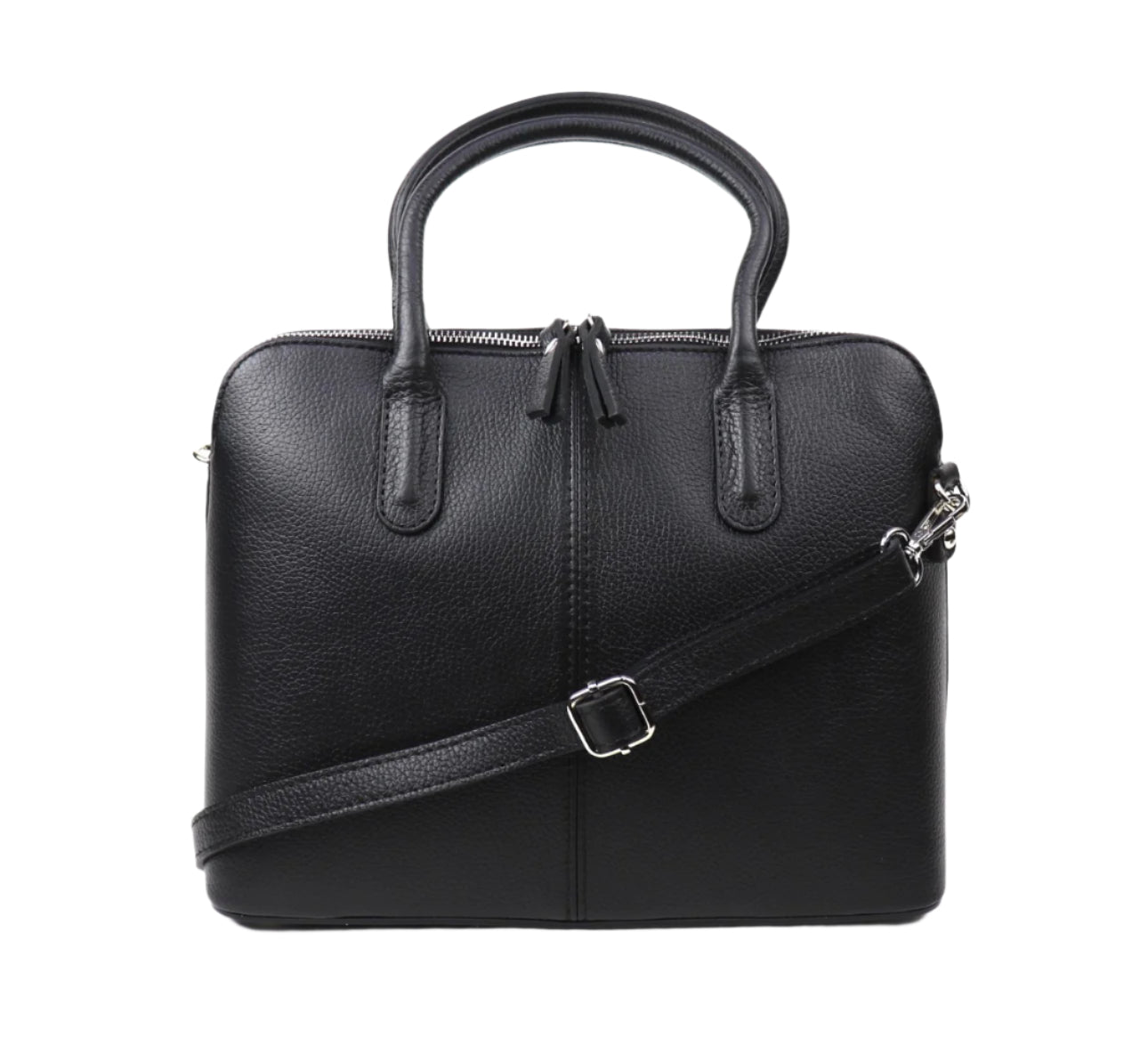 Double Zip Handbag - Black