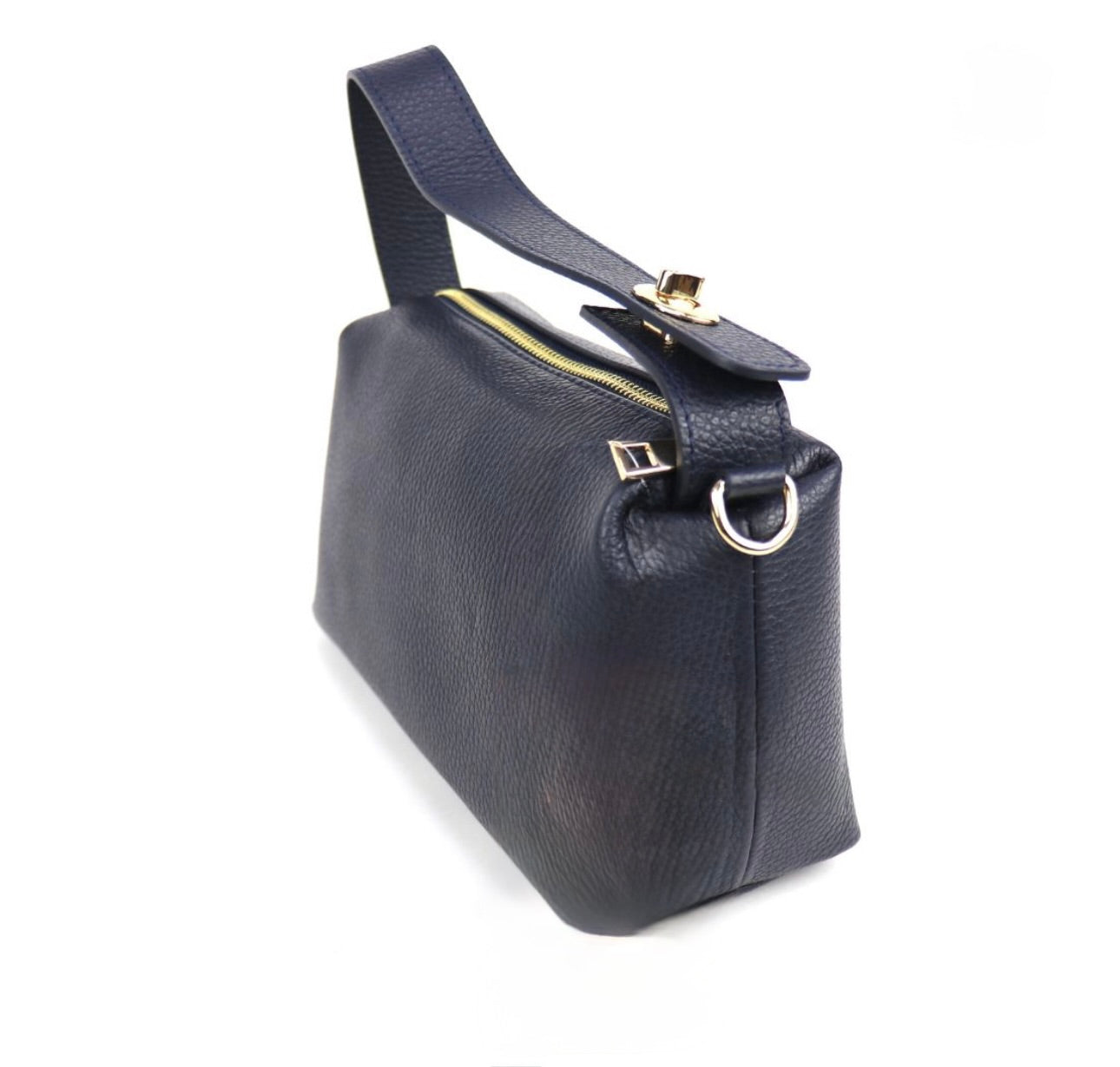 Top Handle Cross Body Bag - Navy