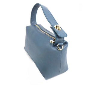 Top Handle Cross Body Bag - Denim Blue