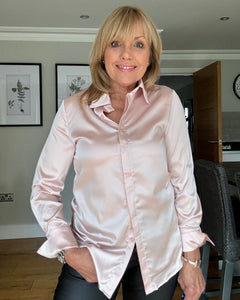 Léa Satin Shirt - Pink