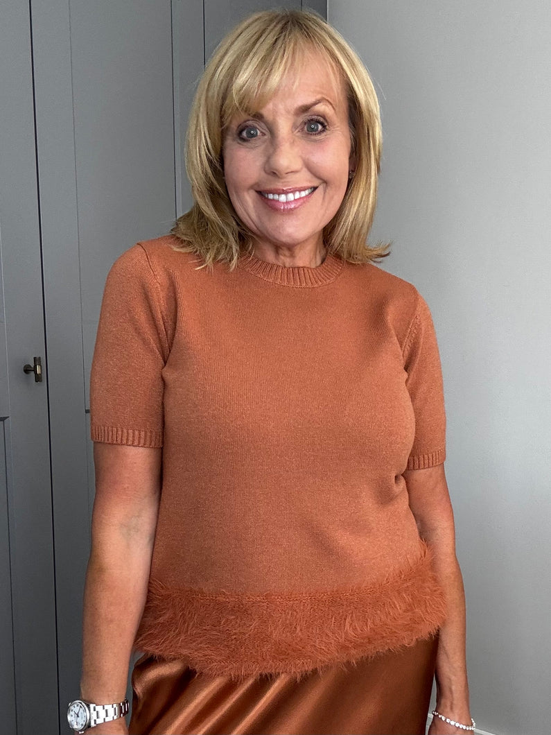 Ruby Fluffy Hem Jumper - Paprika