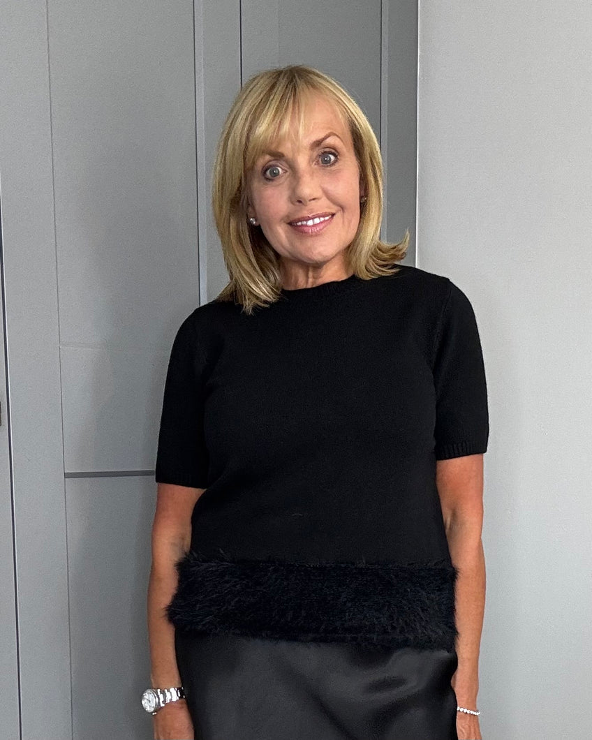 Ruby Fluffy Hem Jumper - Black