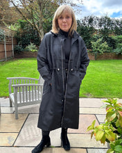 Load image into Gallery viewer, Malissa J  Long Hooded Parker Style Coat - Black