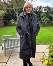 Load image into Gallery viewer, Malissa J  Long Hooded Parker Style Coat - Black