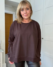 Load image into Gallery viewer, Double Zip Sweatshirt - 5 Colours Brown, Black, Navy, Khaki, Cream