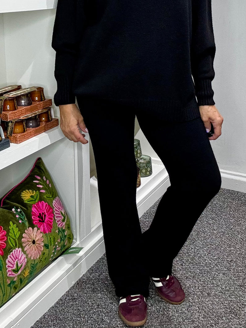 Eva Supersoft Knitted Pant  - Black
