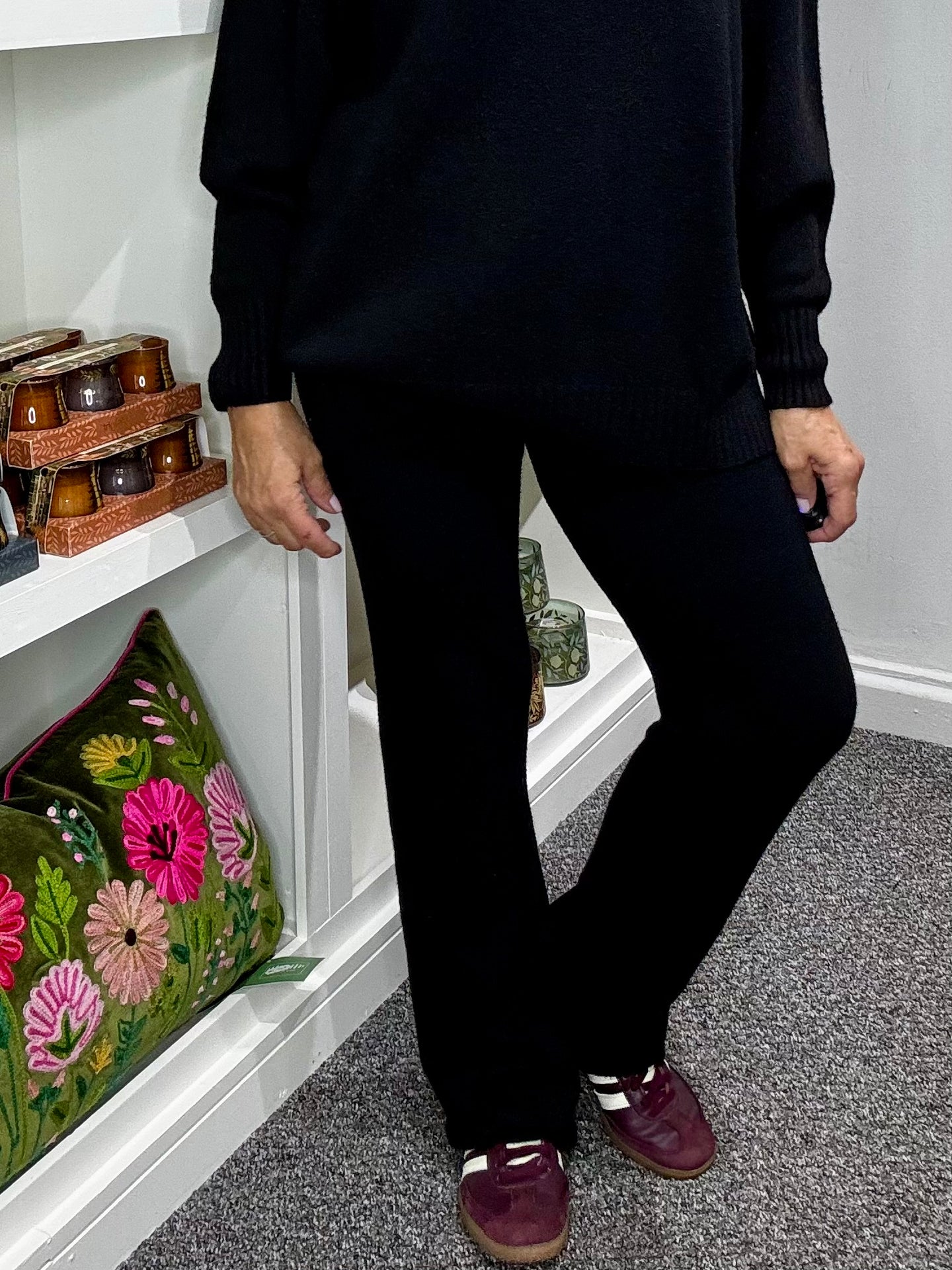 Eva Supersoft Knitted Pant  - Black