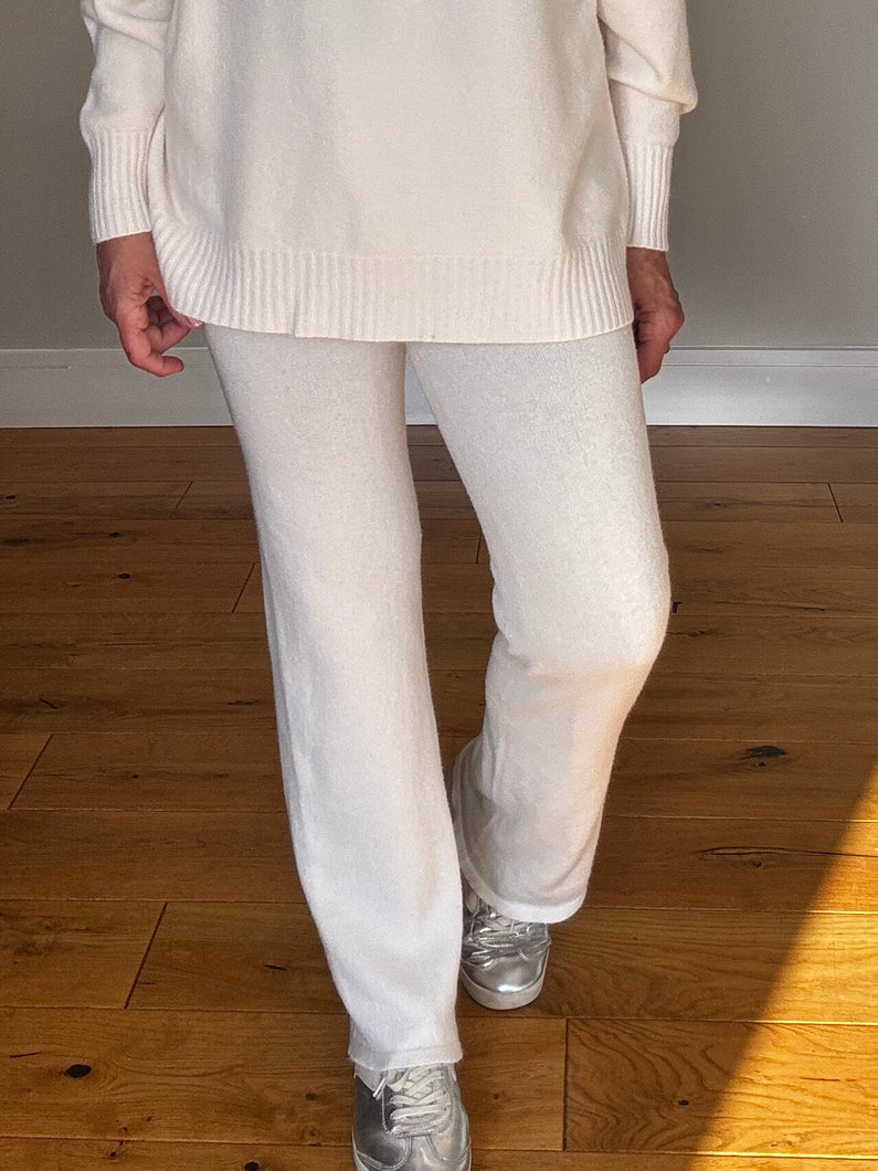 Eva Supersoft Knitted Pant  - Ecru