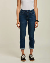 Load image into Gallery viewer, Toxik 3 Cropped Boyfriend Jean - Dark Blue