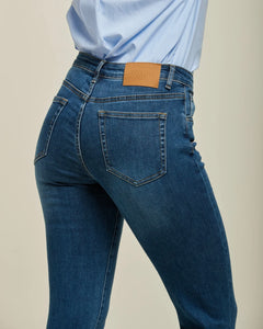 Toxik 3 Cropped Boyfriend Jean - Blue