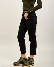 Load image into Gallery viewer, Toxik 3 Minimalist Cuffed Stretch Mom Fit Jean - Black