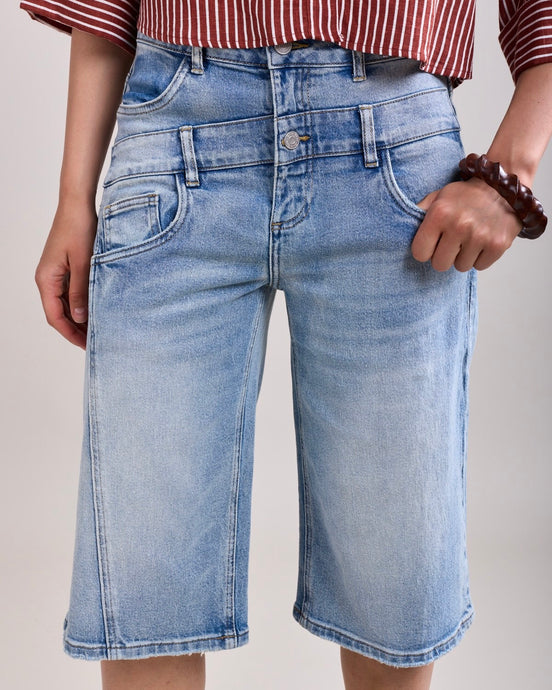 Toxik 3 Paris - Cassian Jean Bermuda Short - Washed Denim