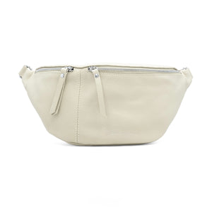 Large Leather Sling Bag - Cream