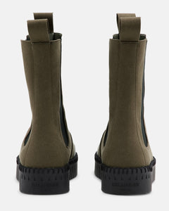 Ilse Jacobsen Long Chelsea Boots - Deep Olive Black