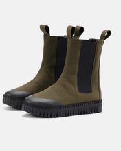 Load image into Gallery viewer, Ilse Jacobsen Long Chelsea Boots - Deep Olive Black