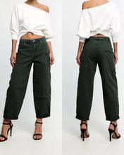 Load image into Gallery viewer, 3D Denim Cargo Carrot Jean - Olive