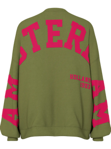 Amsterdam Oversize Sweatshirt - Green/Pink