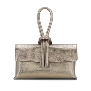 Leather Wrist Hoop Bag - Bronze