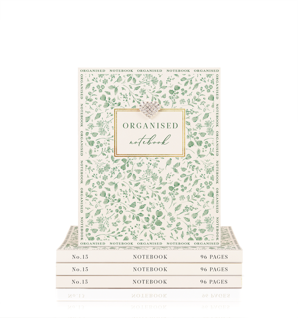 Hearts Designs Mini Note Book - Organised