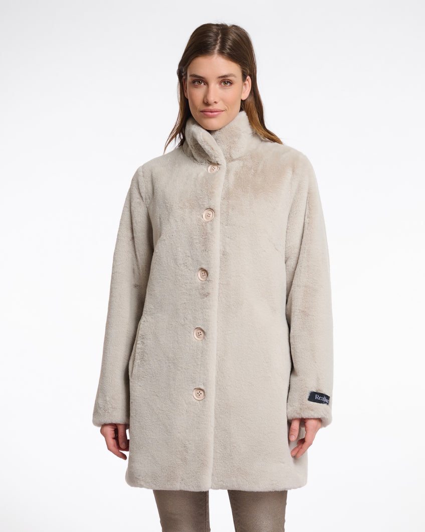 Rino & Pelle Nonna Faux Fur Coat - Birch