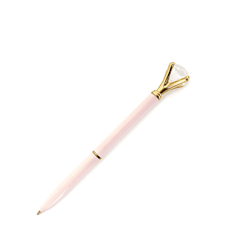 Hearts Designs Pink Diamond Pen