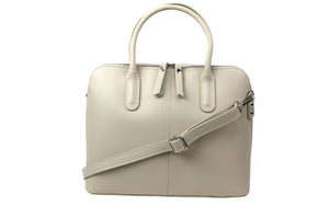 Double Zip Handbag - Cream