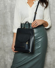 Load image into Gallery viewer, Elie Beaumont Verso Backpack/Crossbody - Black