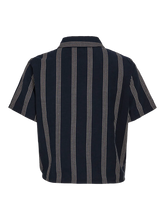 Load image into Gallery viewer, Vila Prisilla Pocket Top - Navy Blazer/Feather Grey Stripe