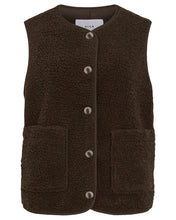 Load image into Gallery viewer, Vila Ada Teddy Gilet - Coffee Bean