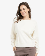 Load image into Gallery viewer, YAYA Batwing Sweater with Seam Detail - Ecru
